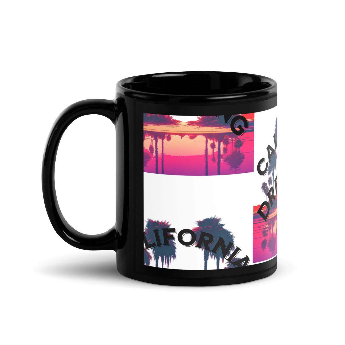 California Dreaming Black Glossy Mug