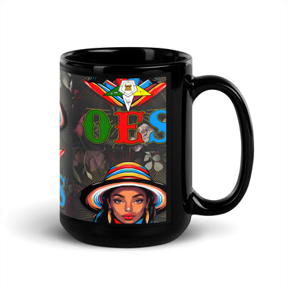 Order of the Eastern Star black glossy mug