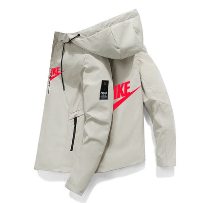 Men's Windproof Zipper Jacket Casual High Quality Hooded Baseball Jacket Outdoor Sports Jacket