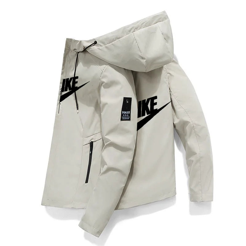 Men's Windproof Zipper Jacket Casual High Quality Hooded Baseball Jacket Outdoor Sports Jacket