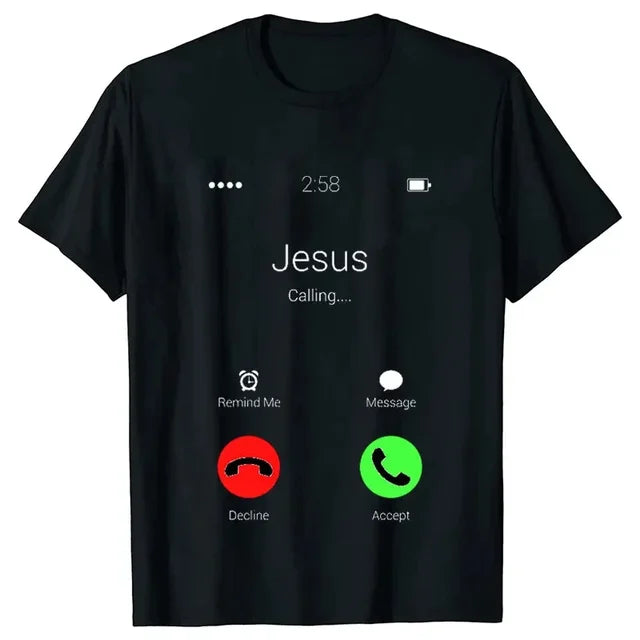 Jesus Print T-shirts Women & Men T Shirt