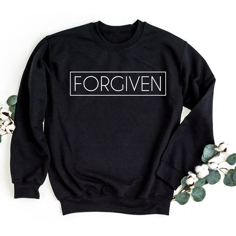 Wrap yourself in the warmth of forgiveness and the power of faith with our exclusive "Forgiveness" sweater. Crafted with care and infused with heartfelt symbolism, this sweater serves as a gentle reminder of the transformative strength found in the act of forgiveness.